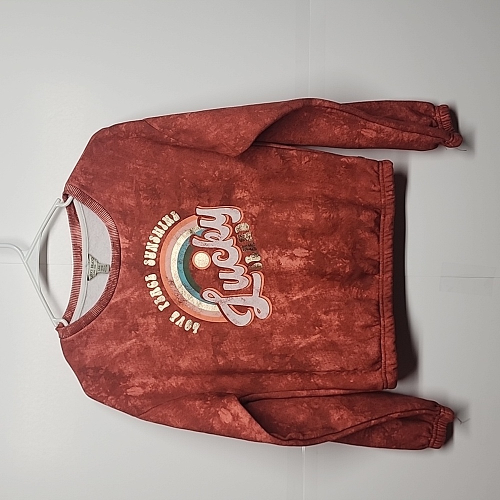 Lucky Brand fun orange sweatshirt.